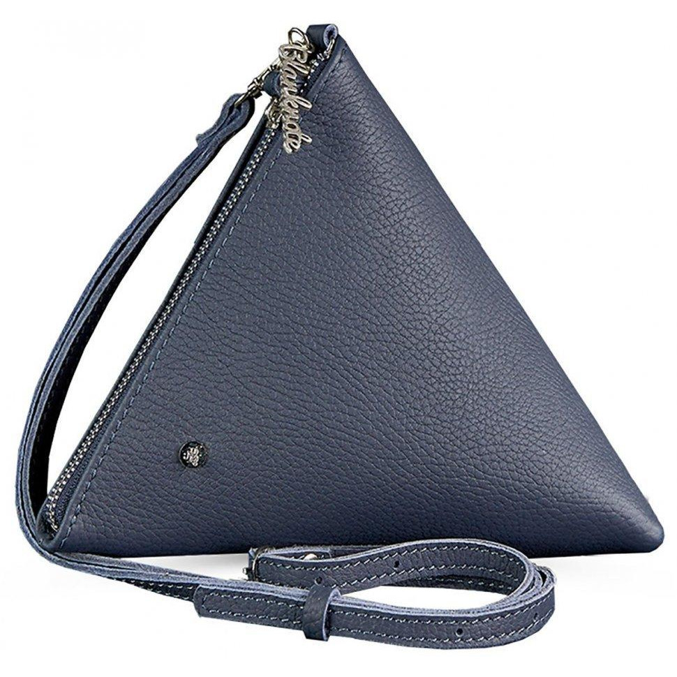 BlankNote Женская кожаная сумка-клатч  Пирамида BN-BAG-25-blue Синяя - зображення 1