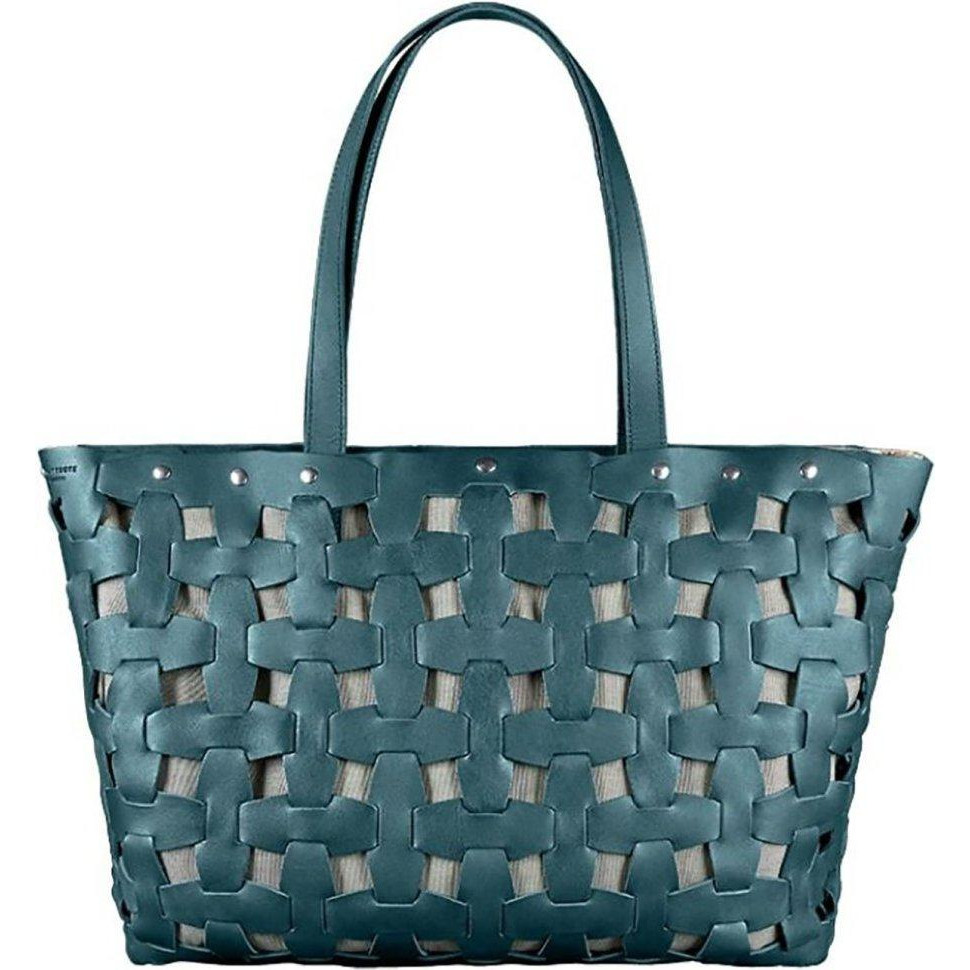 BlankNote Женская кожаная сумка-шоппер  Пазл XL BN-BAG-34-malachite Малахит - зображення 1