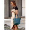 BlankNote Женская кожаная сумка-шоппер  Пазл L BN-BAG-33-malachite Малахит - зображення 7