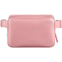 BlankNote Женская кожаная сумка на пояс (бананка)  Dropbag Mini BN-BAG-6-pink-peach Розовая