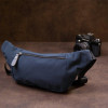 Vintage Темно-синя практична чоловіча сумка-бананка з нейлону  (20637) - зображення 8