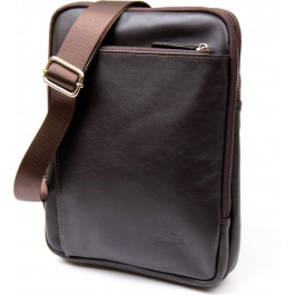 SHVIGEL Чоловіча темно-коричнева сумка-планшет з гладкої шкіри на два автономні відділи  (11282)