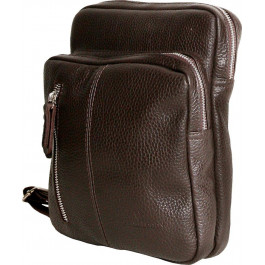 VIP Collection Повсякденна чоловіча сумка-слінг із натуральної коричневої шкіри  (21093)