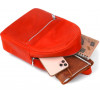 SHVIGEL Компактний жіночий рюкзак червоного кольору з натуральної шкіри  (16312) - зображення 5