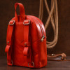 SHVIGEL Компактний жіночий рюкзак червоного кольору з натуральної шкіри  (16312) - зображення 8