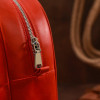 SHVIGEL Компактний жіночий рюкзак червоного кольору з натуральної шкіри  (16312) - зображення 9