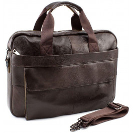 Leather Collection Коричневая недорогая сумка под ноутбук  (10441) (R009 brown)