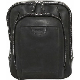 Vatto Винтажный мужской рюкзак из кожи Крейзи черного цвета  (12082)