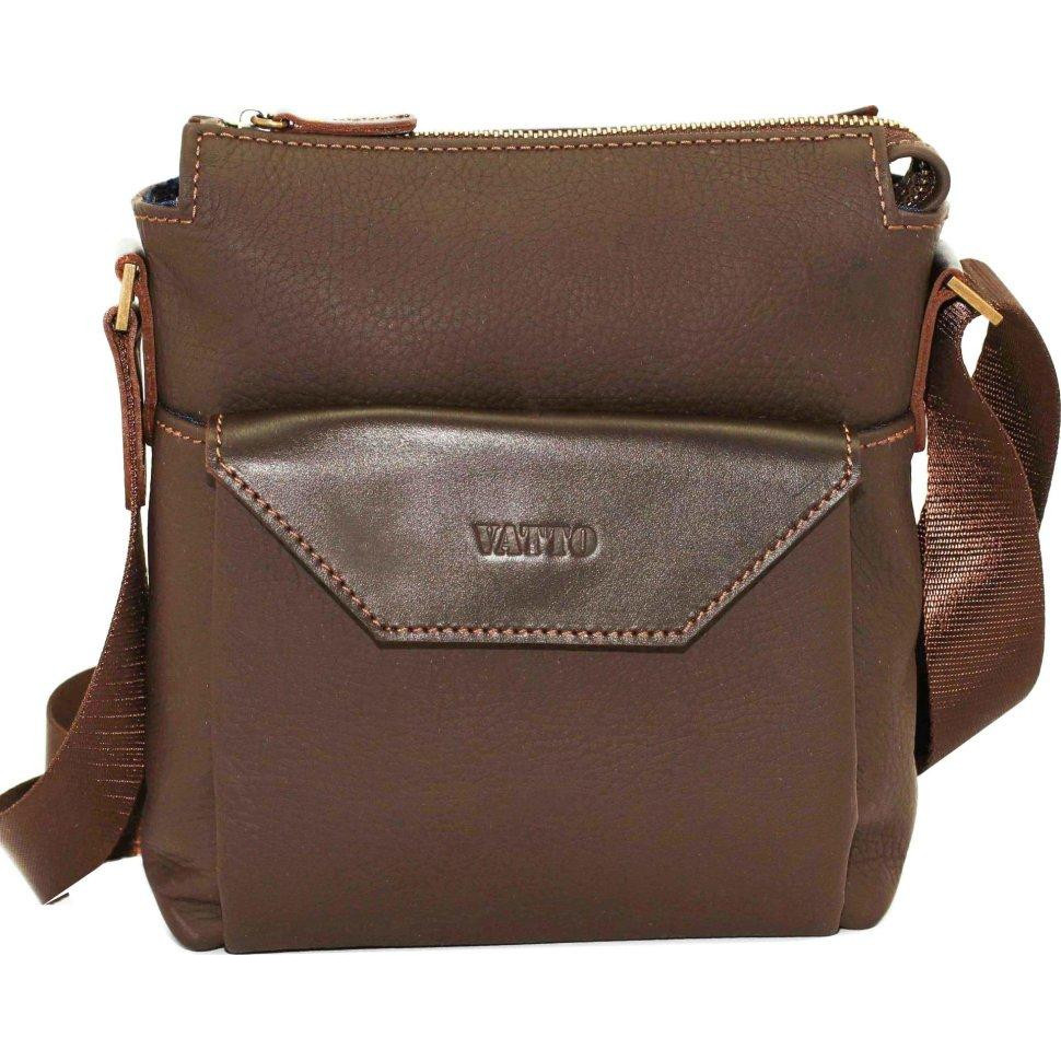 Vatto Мужская сумка из натуральной кожи коричневого цвета с плечевым ремнем  (12055) - зображення 1