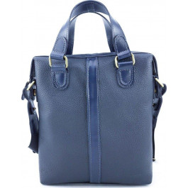 Vatto Кожаная мужская сумка под формат А4 синего цвета  (11761)