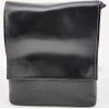 Vatto Наплечная сумка планшет черного цвета из двух видов кожи  (11756) - зображення 4