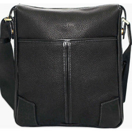 Vatto Черная кожаная мужская сумка Флотар среднего размера  (11649)