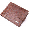 Karya Добротний чоловічий гаманець з натуральної шкіри з тисненням під крокодила  (2421202) - зображення 1