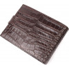 Karya Класичний коричневий чоловічий гаманець із натуральної шкіри з тисненням під крокодила  (2421199) - зображення 2