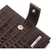 Karya Класичний коричневий чоловічий гаманець із натуральної шкіри з тисненням під крокодила  (2421199) - зображення 3