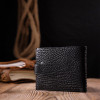 Karya Класичний чоловічий гаманець із натуральної шкіри в чорному кольорі  (2421079) - зображення 8