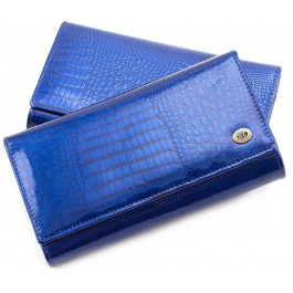 ST Leather Жіночий лаковий гаманець з фіксацією на кнопку  (16278)