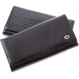 ST Leather Класичний лаковий гаманець з візерунком під крокодила  (16300)