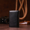 Karya Жіночий класичний чорний гаманець потрійного складання з натуральної шкіри  (2417238) - зображення 8