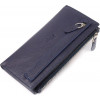 Karya Складаний жіночий гаманець із натуральної шкіри синього кольору  (2421130) - зображення 1
