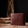 Karya Світло-коричневий чоловічий гаманець із натуральної шкіри з фіксацією на кнопку  (2421088) - зображення 8