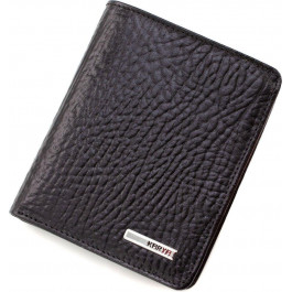   Karya Чорний вертикальний чоловічий гаманець із натуральної шкіри з вираженою фактурою  (21755)