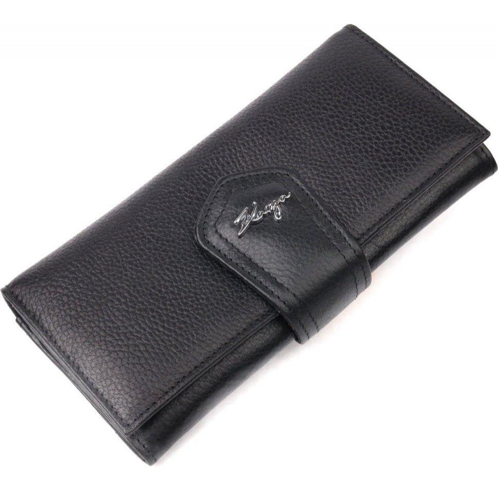Karya Чорний жіночий довгий гаманець із натуральної шкіри високої якості  (2421149) - зображення 1