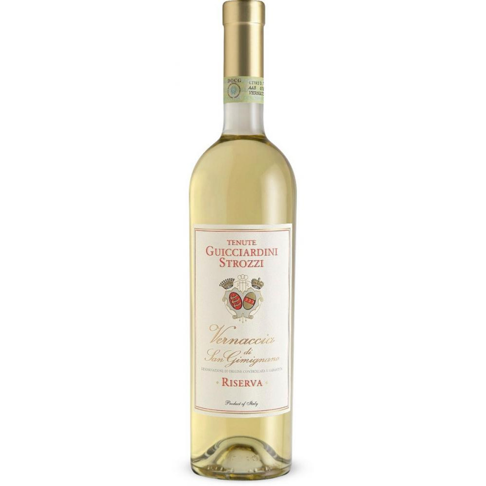 Tenute Guicciardini Strozzi Вино Tenute Guicciardini  Vernaccia di San Gimignano Riserva 0,75 л сухе тихе біле (8007484000054) - зображення 1