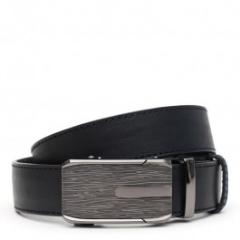 Borsa Leather Ремінь  V1115GX45-black чоловічий шкіряний чорний під штани з автоматичною пряжкою