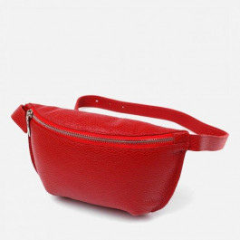 SHVIGEL Женская поясная сумка кожаная  leather-16372 Красная