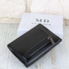 MD Leather Чорний жіночий гаманець струнної складання зі шкірозамінника  (21517) - зображення 5
