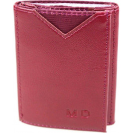 MD Leather Бордовий жіночий гаманець зі шкірозамінника потрійного додавання  (21516)