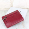 MD Leather Бордовий жіночий гаманець зі шкірозамінника потрійного додавання  (21516) - зображення 6