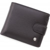 Leather Collection Чоловіче чорне портмоне із зернистої шкіри з кнопкою  (21531) - зображення 1