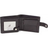 Leather Collection Чоловіче чорне портмоне із зернистої шкіри з кнопкою  (21531) - зображення 2