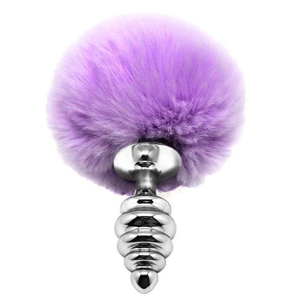 Alive Anal Pleasure Metal Anal Fluffy Twist Plug S, срібна (8433345703909) - зображення 1