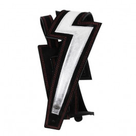 D'Addario Ремень гитарный 25LNBT00 Lightning Bolt Suede Guitar Strap (Silver)