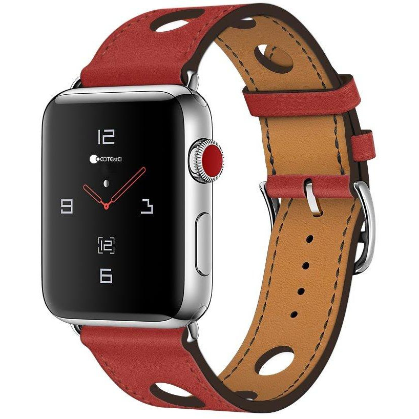 COTEetCI W15 Fashion Leather Red (WH5221-RD) for Apple Watch 42mm - зображення 1