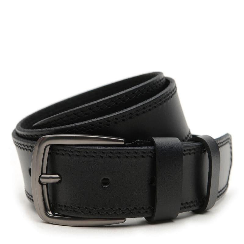 Borsa Leather Ремінь  V1115GX24-black чоловічий шкіряний чорний під джинси - зображення 1
