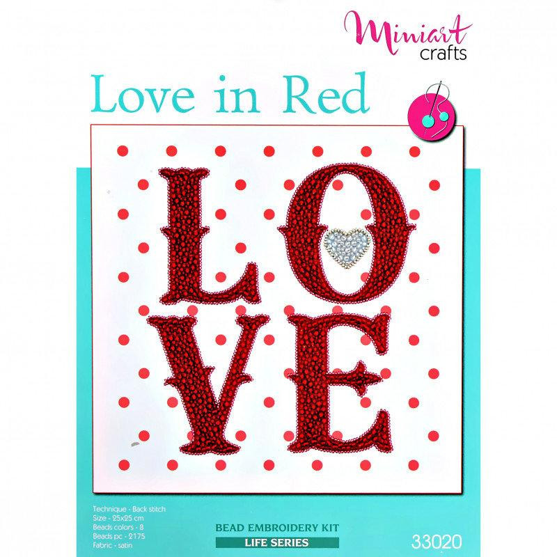 Miniart Crafts Набор для вышивания "Любовь в красном" (Miniart-Crafts33020) - зображення 1
