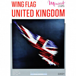 Miniart Crafts Набор для вышивки бисером Крыло: Флаг Великобритании, 40х40 см (частичная ) Miniart-Crafts22001