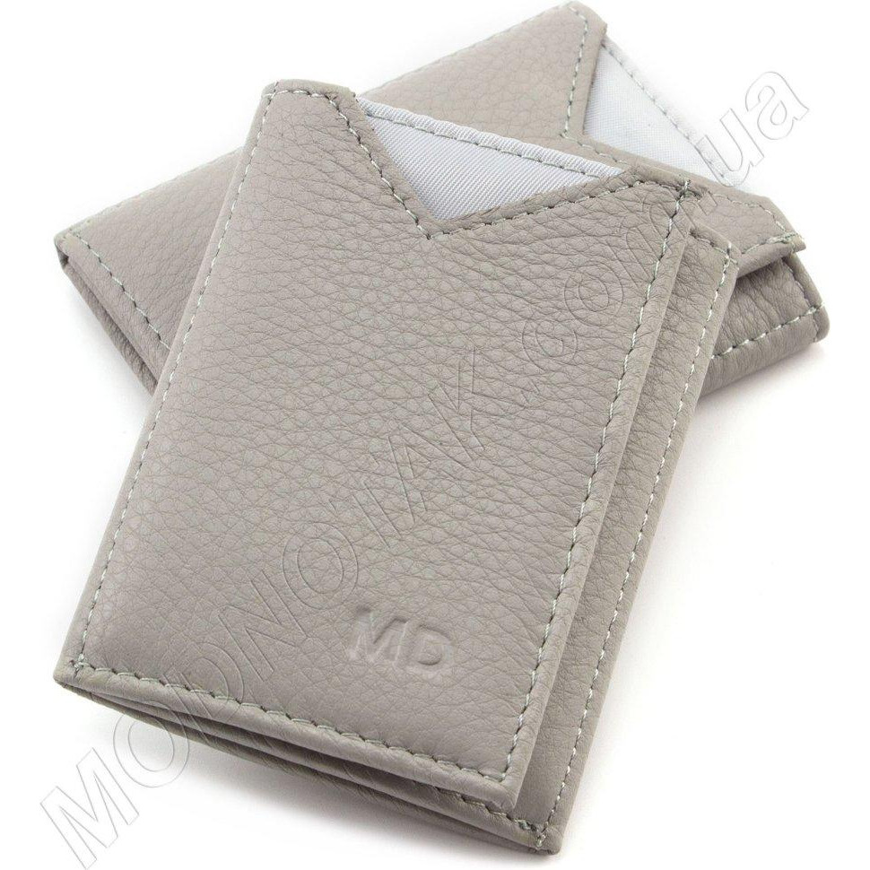 MD Leather Компактний жіночий гаманець в світло сірому кольорі  (17327) - зображення 1