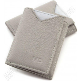 MD Leather Компактний жіночий гаманець в світло сірому кольорі  (17327)