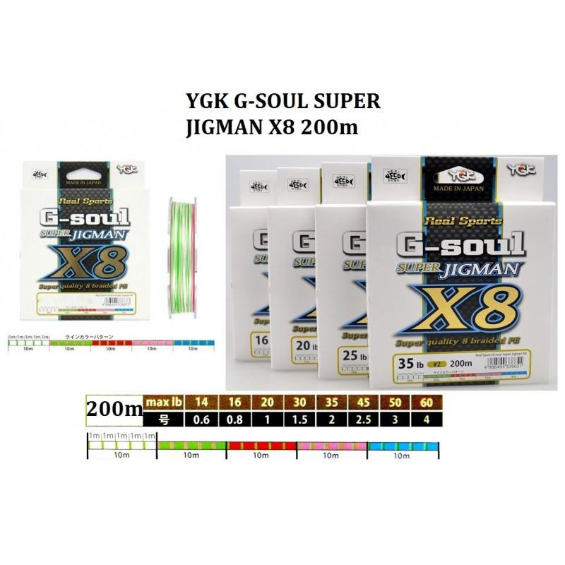 YGK G-Soul Super Jigman X8 0.6 (0.128mm 200m 6.40kg) - зображення 1