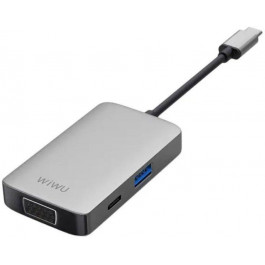 WIWU Alpha 5in1 USB-C Hub A513HVP Grey
