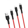 Hoco U31 Quick Charging Lightning to Type-C Red - зображення 1