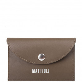 Mattioli Ключниця на кнопці з натуральної гладкої шкіри  063-20C оливково-коричнева