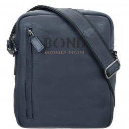 Bond Non Чоловіча сумка з натуральної шкіри шкіри  1161-49 темно-синя