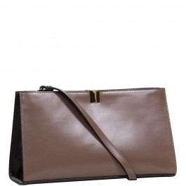 Mattioli Жіноча сумка-клатч з натуральної гладкої шкіри  186-14C кава з коричневим