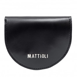 Mattioli Невеликий жіночий гаманець з натуральної гладкої шкіри  053-21C чорний кальф